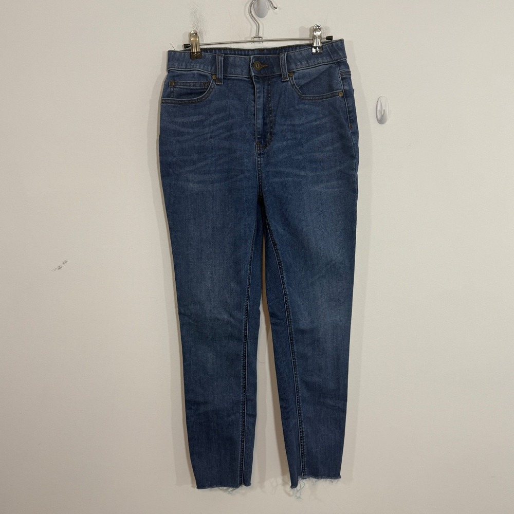 Matilda Jane Womens 6 Blue Raw Hem High Rise Skinny Crop Just Imagine